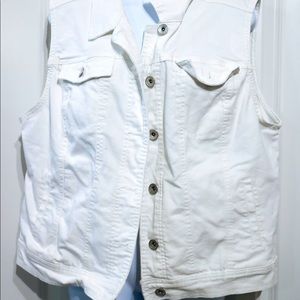 White Denim Vest